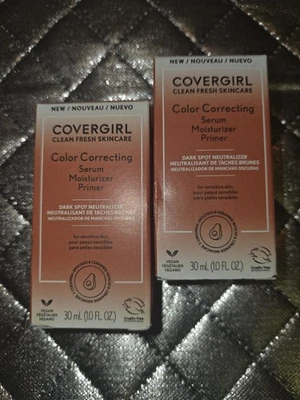 Covergirl Color Correcting Serum Moisturizer Primer For Deep Skin Tones Lot Of 2 - Image 1 of 3