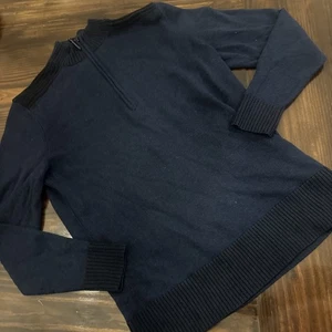 Smartwool Summit Lane 1/2 Zip Mens Size M Blu Sweater Wool Blend Base Layer - Picture 1 of 7