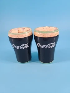 Coctelera de cerámica vintage de vidrio de soda Coca Cola para sal y pimienta - Imagen 1 de 4