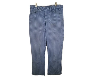复古 60 年代条纹羊毛裤子 35w 蓝色 Mod 男式 Apres 滑雪 复古 Adi Edelweiss 著 — 第 1/4 张图片