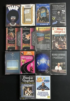 Cassettes x16-Musicals/Broadway-Lloyd Webber/Gilbert & Sullivan/Hair/Blondel - Image 1 of 2