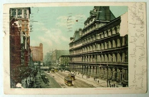 1907 CINCINNATI OHIO POSTKARTE ZÜGE TROLLEY GOVERMENT SQUARE #668u - Bild 1 von 1