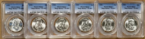 1955 PCGS MS63 FS-401 Bugs Bunny Franklin Half Dollar - 100% Blazing White Cover