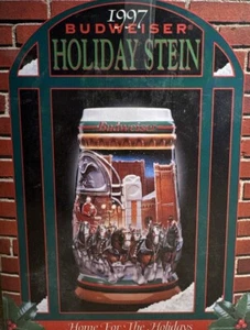 1997 Budweiser Holiday Stein in Box with Certificate of Authenticity Anheuser - Picture 1 of 11