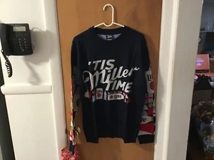 Miller Lite Sweater Mens XL Blue Ugly Christmas Holiday Beer Funny Xmas - Picture 1 of 3