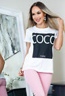 Womens Parisian White Coco Paris Slogan Cotton T Shirt