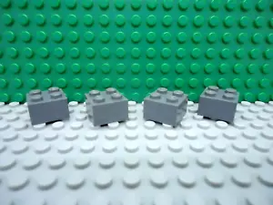 Lego 4 Dark Bluish Gray 2x2 brick block NEW - Picture 1 of 1