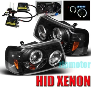 01-11 FORD RANGER HALO LED PROJECTOR HEADLIGHT+HID KIT BLACK 06 07 08 09 10 2IN1 - Picture 1 of 1