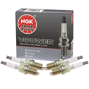 For Spark Plug Set of 4 OEM V Power Resistor BKR5E11 for Acura Kia Rio Mazda - Picture 1 of 1