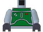 LEGO - Minifig, Torso Star Wars Armor Plates Green Pattern (Boba Fett)