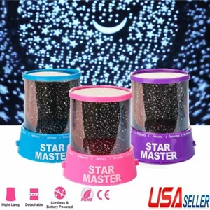Romantic LED Starry Night Sky Projector Lamp Star Light Master Party Decor Gifts - Picture 1 of 14