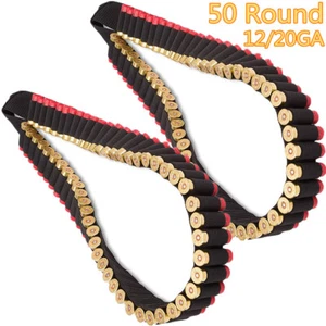 Tactical 50 Round Shotgun Bandolier Sling for 12/20GA Munition Adjustable Waist Belt - Bild 1 von 15