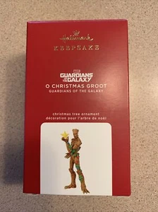 2020 Hallmark Keepsake Guardians Of The Galaxy O Christmas Groot Ornament  - Bild 1 von 4
