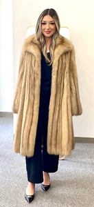 J. MENDEL GOLDEN RUSSIAN SABLE FUR COAT FLUTED BACK  6/8 /SMALL 10 $95,000 MINT - Picture 1 of 24