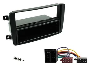 PANEL FACIAL ÚNICO DIN NEGRO CT24MB01 PARA MERCEDES VIANO VITO C CLASE G CLK - Imagen 1 de 1