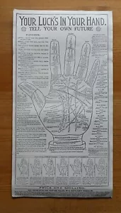 Palmistry chart from early 1900's - Picture 1 of 1
