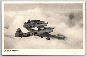 Cartolina militare ~ aerei tedeschi ~ aerei sportivi Klemm Kl35 ~ anni '40 in bianco e nero - Foto 1 di 2