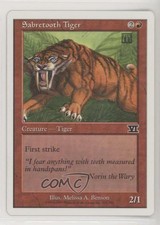 1999 Magic: The Gathering - Core Set: 6th Edition Sabretooth Tiger #203 0s5