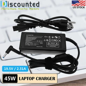 45W AC Adapter Charger for HP Laptop 19.5V 2.31A Power Supply Cord 4.5*3.0mm US - Picture 1 of 8