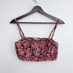 Neu mit Etikett Madewell bauchfreies Oberteil mit Muscheldruck Größe Small Damen pink schwarz ärmellos - Bild 1 von 5