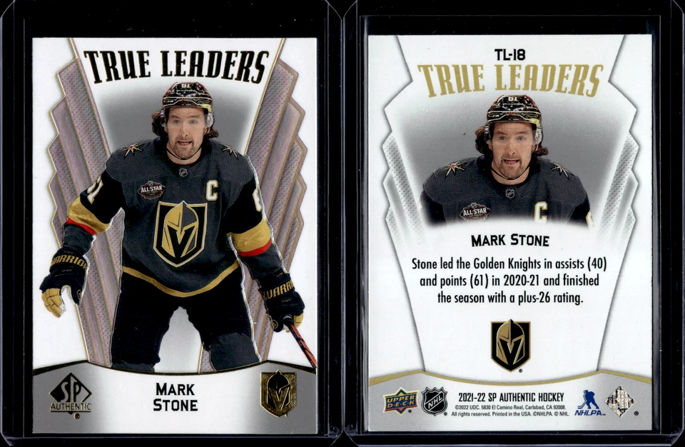 2021-22 Upper Deck SP Authentic True Leaders #TL-18 Mark Stone - Image 1 of 1