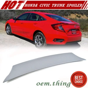 16-20 EX-L LX Fit FOR HONDA Civic 10th 4DR Trunk Spoiler Wing V-Look Painted - Picture 1 of 1
