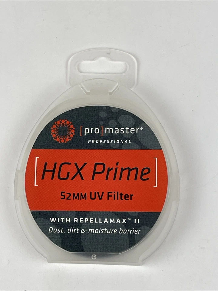 Promaster #6697 HGX Prime UV Filter 52mm w/Repellamax New In Box - Image 1 of 4