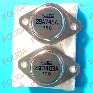 1pairs OR 2PCS  Transistor SANKEN TO-3 2SA745A/2SC1403A A745A/C1403A - Picture 1 of 1