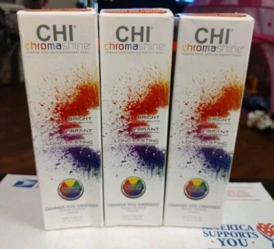 3- CHI ChromaShine Intense Bold Semi-Permanent Color "Orange You Obsessed"  4 oz - Image 1 of 3