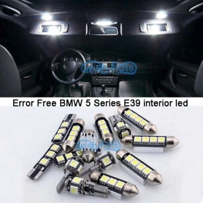Kit de luz LED interior branca para BMW 5 Series E39 525i 528i Wagon Touring + ferramenta - Imagem 1 de 4