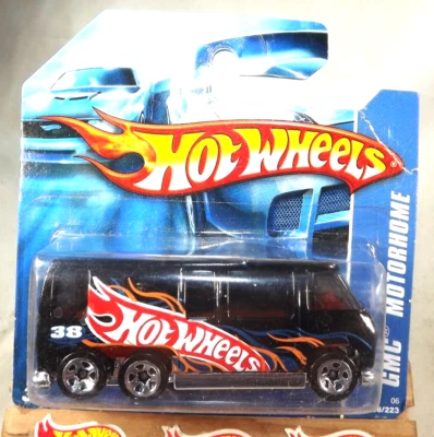 2006 Hot Wheels International #208 GMC MOTORHOME Black w/Chrome 5 Sp Short Card - Image 1 of 4