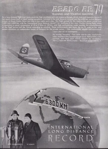 Arado 79 1939 avión anuncio 12/2020/2023e - Imagen 1 de 1