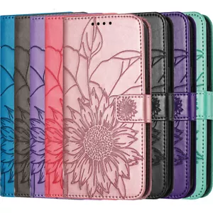 For TCL 505 501 502 305 40R 303 50 Luxury Sunflower Wallet Case Phone Case Cover - Picture 1 of 20