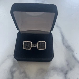 .925 Sterling Silver cufflinks Elegant Gifts For Him Birthday Groom Best Man Buy - Picture 1 of 6