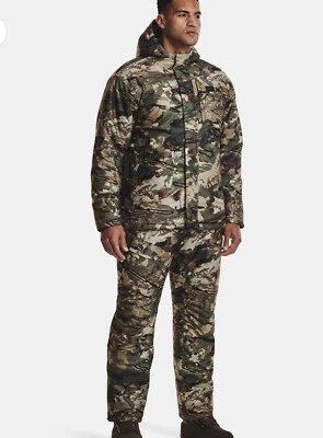 Under Armour Forest Timber Deep Freeze Hunting Camo Jacket And Pants Set-L - Image 1 of 4