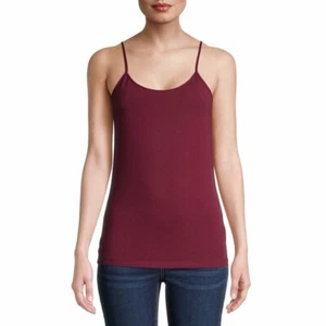 Time And Tru Women's Adjustable Strap Cami X-LARGE (16-18) Burgundy Color New - Picture 1 of 3