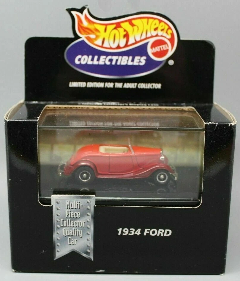 Hot Wheels Figurine 1934 Ford - Rosso IN Display Custodia - Immagine 1 di 1