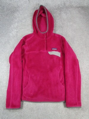 Patagonia Re-Tool 连帽衫女式小号紫色 Polartec 徒步羊毛 * — 第 1/4 张图片