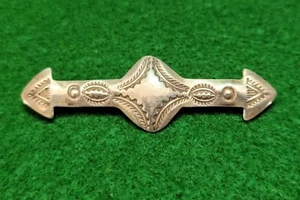 Vintage Native American Navajo Fred Harvey Era Silver Stamp Arrow Pin Brooch - Picture 1 of 19
