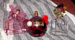 THREE EMPTY MARC JACOBS PERFUME BOTTLES AS SHOWN - Picture 1 of 3