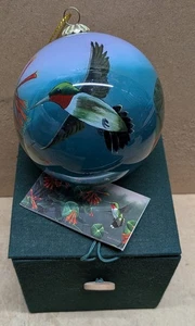 Kolibri & Geißblatt Glas Ornament James Hautman 3" - Bild 1 von 5