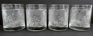 Ralph Lauren Argyle Glasses Safari Lion Crest Old Fashioned Whiskey SET of 4 - Picture 1 of 9