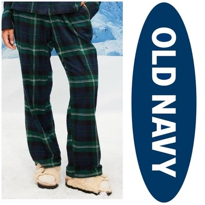Old Navy Women's Flannel Pajama Pants Mid Rise Black Watch NWT Holidays XL - Image 1 of 4
