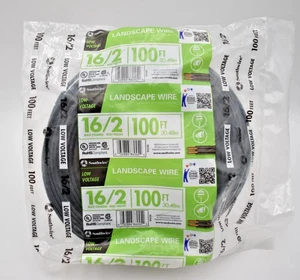 Southwire Landschaftsbeleuchtungskabel 16/2 Niedervolt 100 schwarz Litze Kabel - Bild 1 von 1