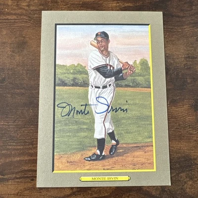 Monte Irvin Autografiado Pérez Steele Grandes Momentos #27 Gigantes de la Corte Firmado  Foto 1 de 2
