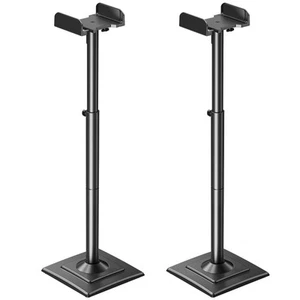 Universal Speakers Stands Pair 34" to 43.3" Height Adjustable Holds Bookshelf... - Picture 1 of 9