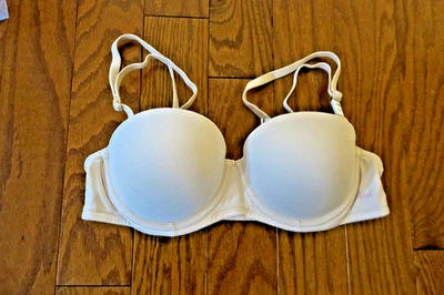 34B ❤️ SUJETADOR ROSA VICTORIA'S SECRET ❤️ PUSH UP sin tirantes multidireccional Lg. ALMOHADILLAS BEIGE C Foto 1 de 4