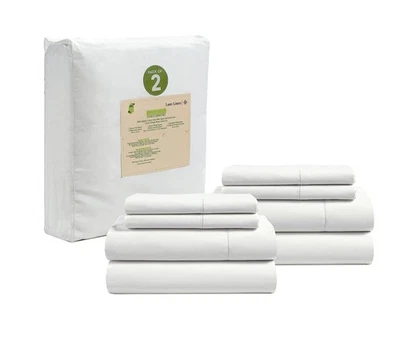 100% Organic Cotton Queen Sheets, 8Pc Queen Bed Sheets, Soft & Breathable Que... - Image 1 of 4