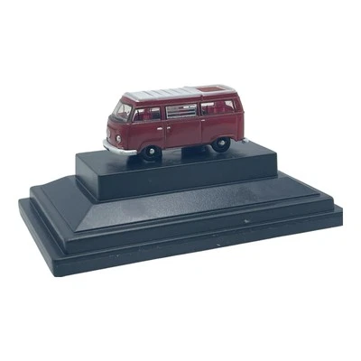 Volkswagen Bay Window Camper Bus Red Diecast VW 1:148 N Scale Oxford - Image 1 of 4
