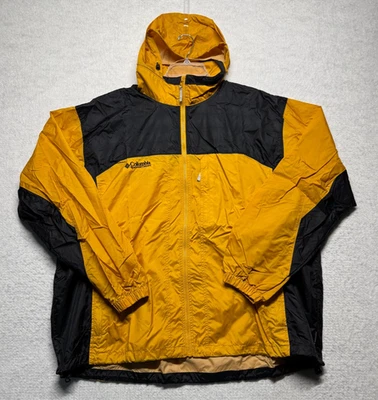 Vintage 90’s Columbia Jacket Yellow Rain Jacket Windbreaker Men's Size 2XL - Image 1 of 4